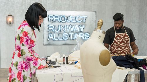 Anthony Williams and Candice Cuoco in Project Runway All Stars (2012)