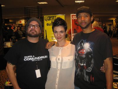 Thomas Phillips (left),Sasha Ramos (center),Chris Greene (right) at the Days of the Dead Horror Convention 2014