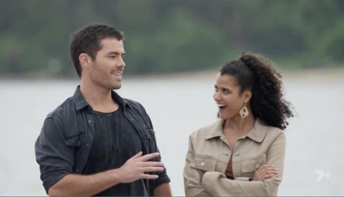 Still of Lucas Linehan and Kirsty Marillier in Home and Away