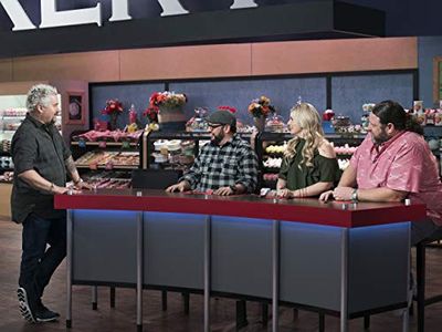 Guy Fieri, Carl Ruiz, Damaris Phillips, and Aaron May in Guy's Grocery Games: Everything from Scratch (2018)