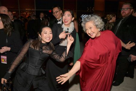 Shuzhen Zhao, Lulu Wang, and Awkwafina at an event for 2020 Golden Globe Awards (2020)