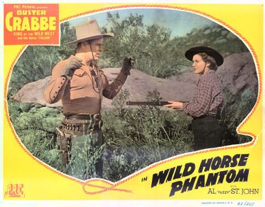 Buster Crabbe and Janet Warren in Wild Horse Phantom (1944)