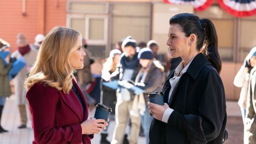 Julianna Margulies and Reese Witherspoon in The Morning Show: Laura (2021)