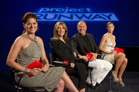 Heidi Klum, Debra Messing, Nina Garcia, and Michael Kors in Project Runway (2004)