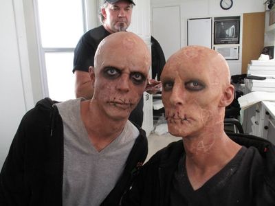 In the make-up chair for Mortal Instruments: City of Bones. Make up by: Graham Chivers (pictured),and Anthony Veilleux.