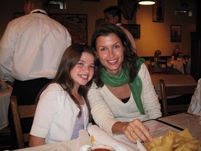 Jadin With Brigette Moynahan On The Set Of 