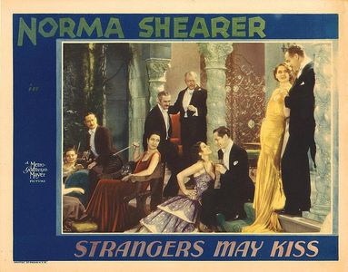Albert Conti, Hale Hamilton, Conchita Montenegro, Robert Montgomery, and Norma Shearer in Strangers May Kiss (1931)