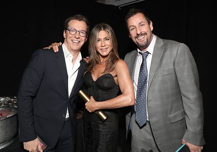 Jennifer Aniston, Adam Sandler, and Sean Hayes at an event for The E! People's Choice Awards (2019)