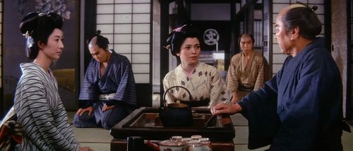 Ryôsuke Kagawa, Naoko Kubo, Mayumi Nagisa, Yutaka Nakamura, and Takashi Etajima in Zatoichi's Flashing Sword (1964)
