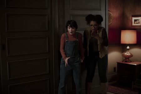 Jaz Sinclair and Lachlan Watson in Chilling Adventures of Sabrina (2018)