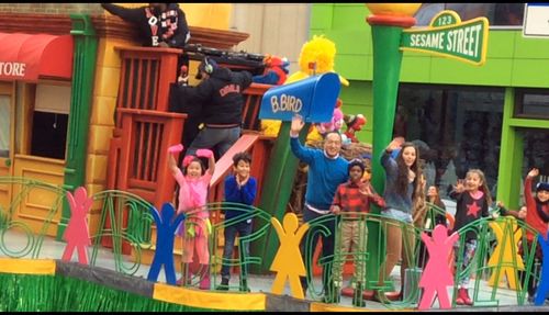 RAINA CHENG & the Sesame Street gang just finished performing on the Sesame Street Float at the 89th Macy's Thanksgiving