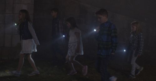 Jack Lanyo, Kylie Kiss, Shiloh Verrico, Faye Giordano, and Nicholas Duffy in Ghost in the Graveyard (2019)