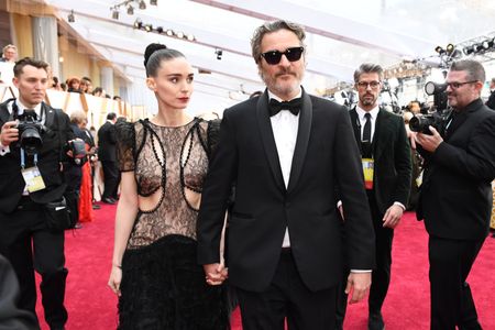 Joaquin Phoenix and Rooney Mara at an event for The Oscars (2020)