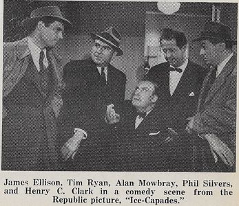 Harry Clark, James Ellison, Alan Mowbray, Tim Ryan, and Phil Silvers in Ice-Capades (1941)