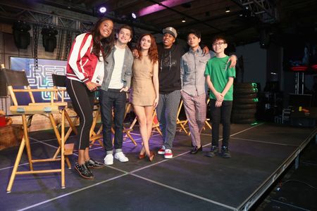 Aisha Tyler, Win Morisaki, Tye Sheridan, Olivia Cooke, and Philip Zhao at an event for Ready Player One LIVE at SXSW (20