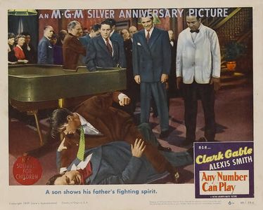 Clark Gable, William Conrad, Edgar Buchanan, Darryl Hickman, Mickey Knox, and Caleb Peterson in Any Number Can Play (194
