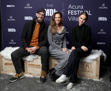 Hilary Swank, Grant Sputore, and Clara Rugaard at an event for The IMDb Studio at Sundance (2015)