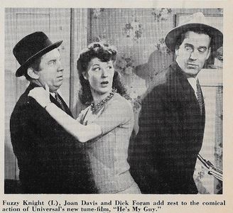 Joan Davis, Dick Foran, and Fuzzy Knight in He's My Guy (1943)