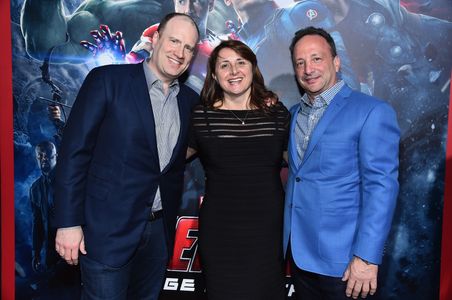 Victoria Alonso, Louis D'Esposito, and Kevin Feige at an event for Avengers: Age of Ultron (2015)