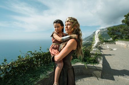 Connie Nielsen and Lilly Aspell in Wonder Woman (2017)