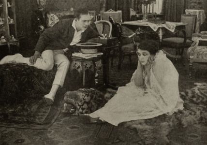 Maurice Costello and Ethel Grandin in The Crimson Stain Mystery (1916)