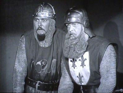 Don C. Harvey and John Merton in The Adventures of Sir Galahad (1949)