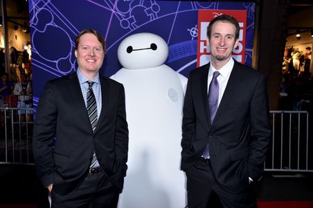 Chris Williams and Don Hall at an event for Big Hero 6 (2014)