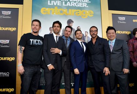 Mark Wahlberg, Kevin Dillon, Adrian Grenier, Jeremy Piven, Rex Lee, and Jerry Ferrara at an event for Entourage (2015)