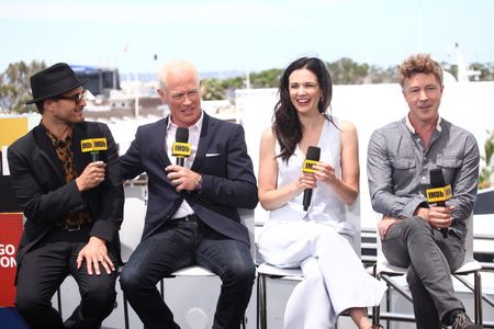 Aidan Gillen, Neal McDonough, Laura Mennell, and Michael Malarkey at an event for Project Blue Book (2019)