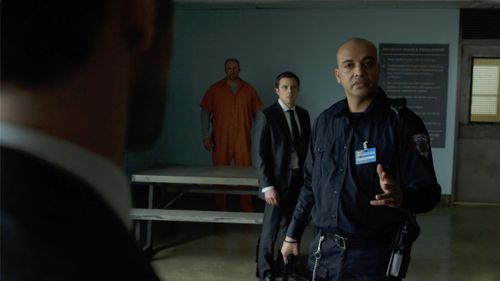 Perry playing a corrections officer in Daredevil Season 3 Episode 4