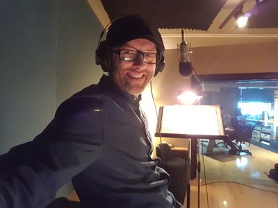 Dave McRae: In studio for the cartoon Worry Eaters.