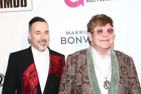 Elton John and David Furnish at an event for IMDb at the Oscars (2017)