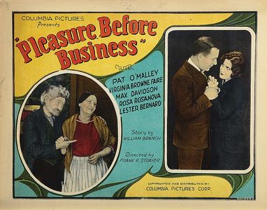 Max Davidson, Virginia Brown Faire, Pat O'Malley, and Rosa Rosanova in Pleasure Before Business (1927)