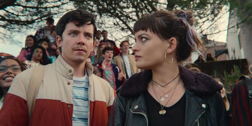 Asa Butterfield, Simone Ashley, and Chaneil Kular in Sex Education: Episode #3.1 (2021)