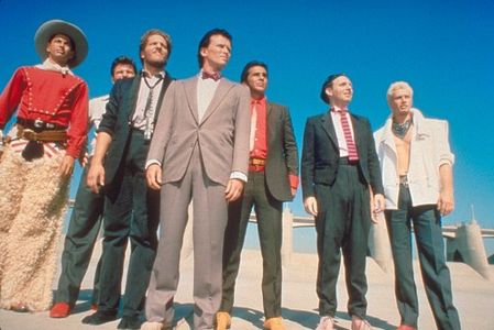 Jeff Goldblum, Clancy Brown, Peter Weller, Michael Santoro, Pepe Serna, Lewis Smith, and Billy Vera in The Adventures of