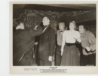 Bela Lugosi, Lon Chaney Jr., Basil Rathbone, Herbert Rudley, and Phyllis Stanley in The Black Sleep (1956)