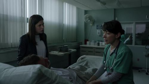 Julienne Hanzelka Kim as Nurse Ligaya, The Affair, With Maura Tierney and Dominic West