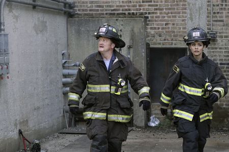 Christian Stolte and Miranda Rae Mayo in Chicago Fire (2012)