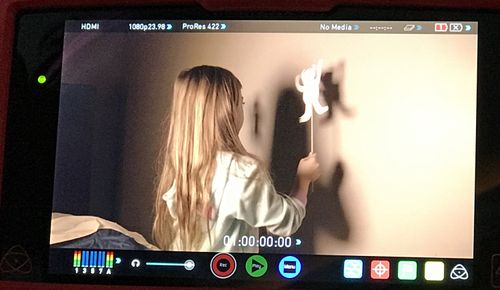 Olivia filming 