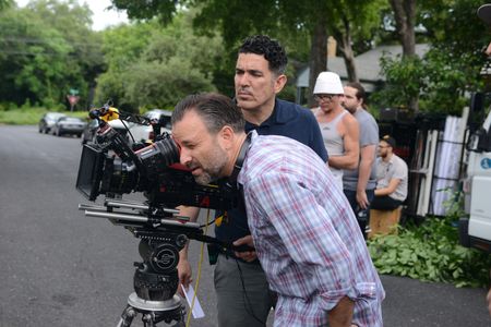 Director Brandon Dickerson and DP Abraham Martinez on set