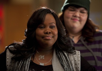 Ashley Fink and Amber Riley in Glee (2009)