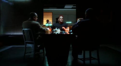 Paul Guilfoyle and Aaron Aguilera in CSI: Crime Scene Investigation (2000)