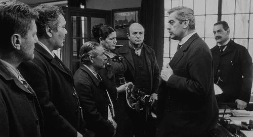 Giampiero Albertini, Bernard Blier, Folco Lulli, Mario Pisu, Vittorio Sanipoli, and Elvira Tonelli in The Organizer (196