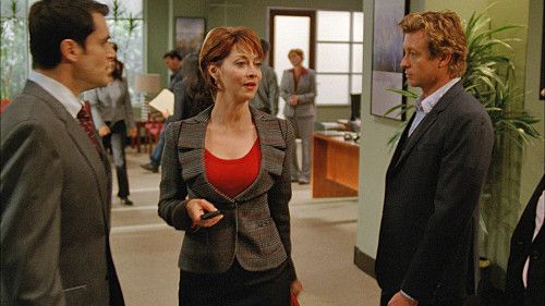 Sharon Lawrence, Simon Baker, and Sean Maher in The Mentalist (2008)