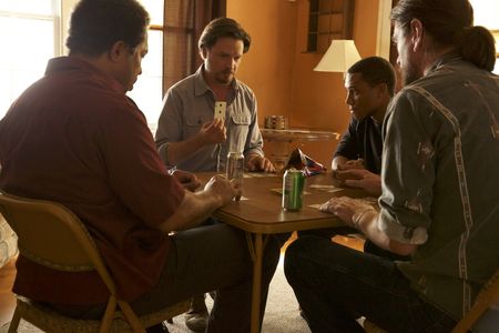 Charles Halford, John Marshall Jones, Aden Young, and Markice Moore in Rectify (2013)