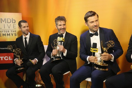Nikolaj Coster-Waldau, David Benioff, and D.B. Weiss at an event for The 68th Primetime Emmy Awards (2016)