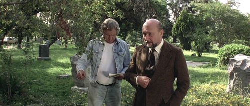 Donald Pleasence and Arthur Malet in Halloween (1978)