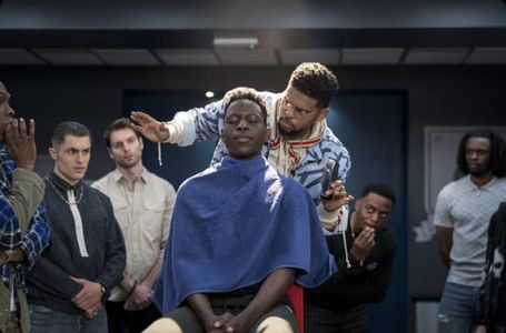Isaac Mcadoo in ted lasso barber scene