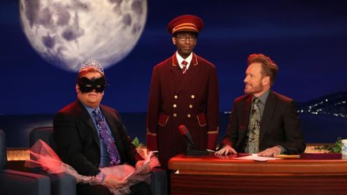Conan O'Brien, Andy Richter, and Pierre Bernard Jr. in Conan (2010)