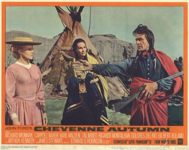 Dolores del Rio, Carroll Baker, and Gilbert Roland in Cheyenne Autumn (1964)